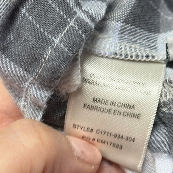 Anthropologie Cloth & Stone Blue Plaid Peplum Swing Tank - Size M - Picture 5 of 5